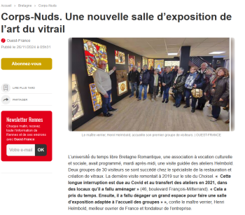 LA PRESSE PARLE DE NOUS ! OUEST-FRANCE